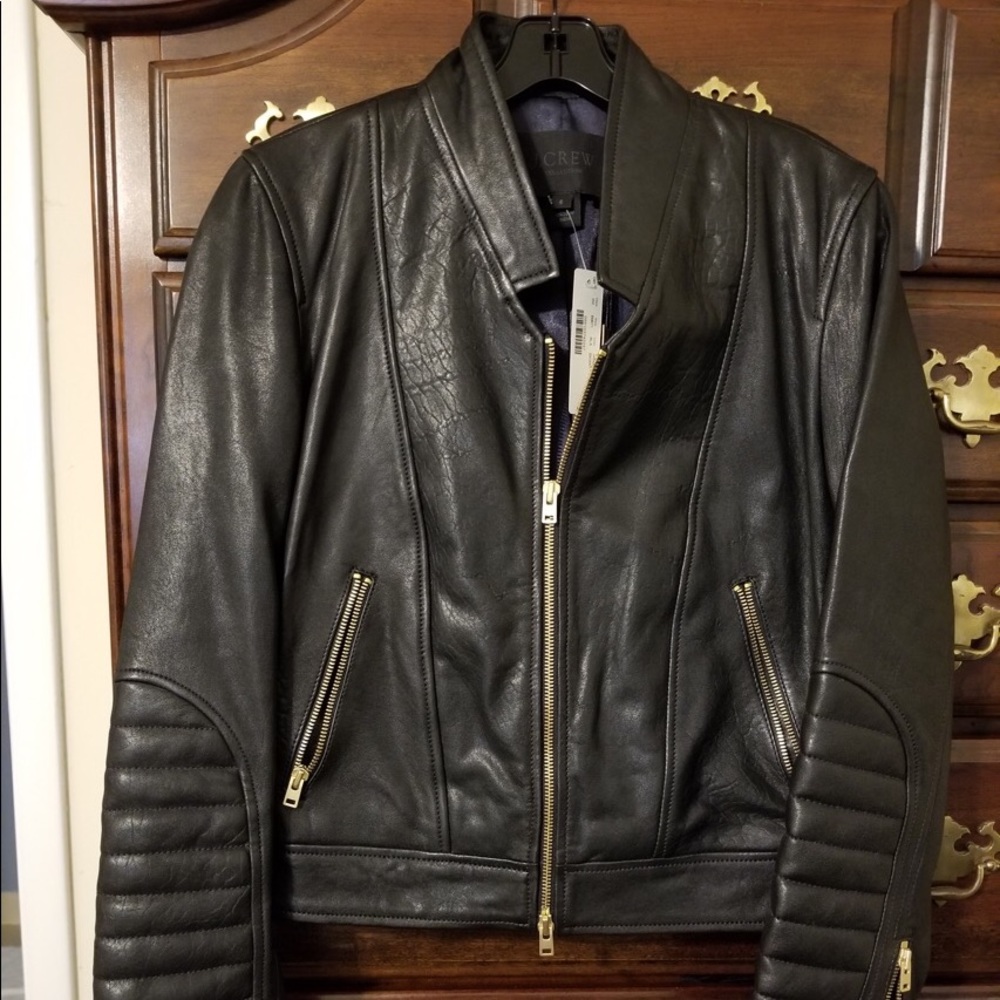 J.crew leather moto jacket